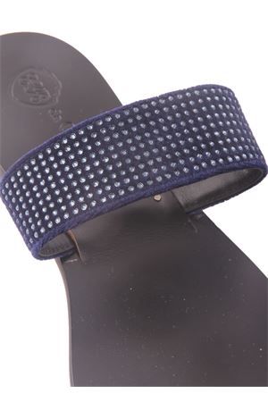 Handmade blue sandals Da Costanzo | VELLUTOBLU